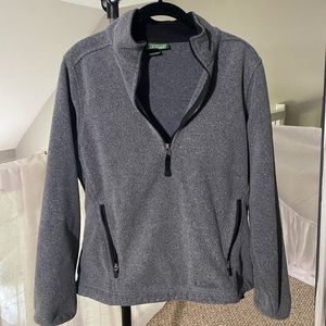 Vintage LL BEAN Gray Fleece Quarter Zip
